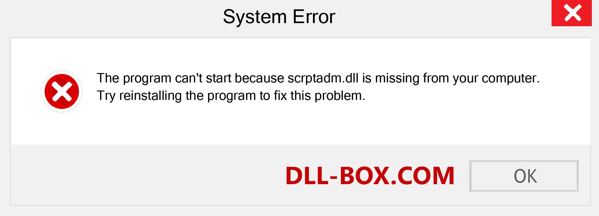  scrptadm.dll file is missing?. Download for Windows 7, 8, 10 - Fix  scrptadm dll Missing Error on Windows, photos, images